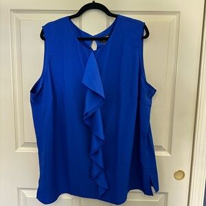 Liz Claiborne Blue Sleeveless Blouse Plus Size